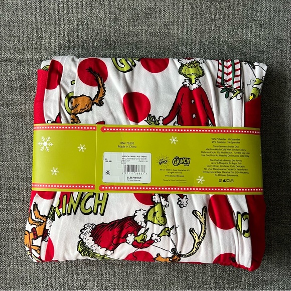 NWT Grinch PJ Set for Men Size XL - Picture 3 of 5